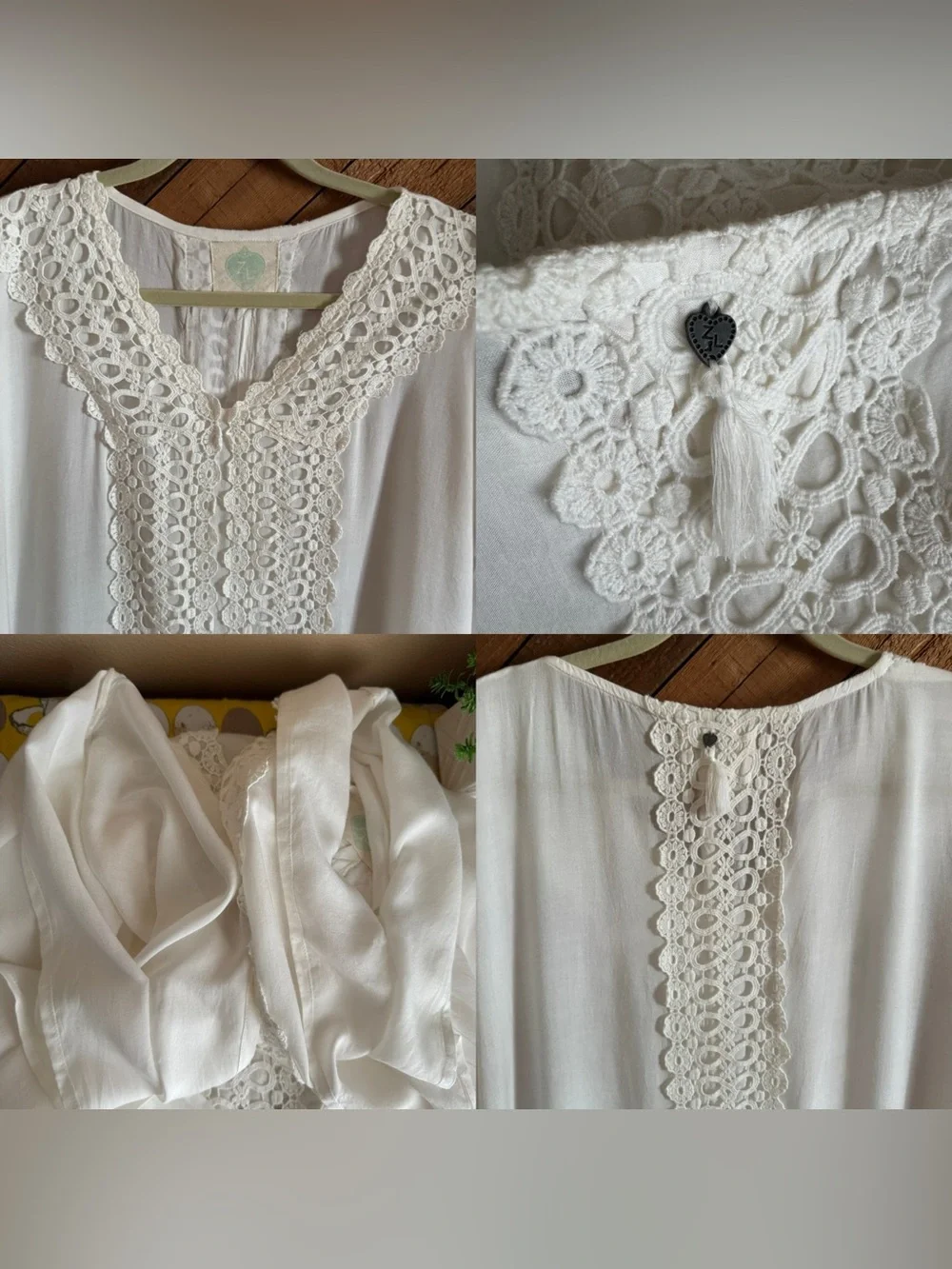 Z&L Europe White eyelet lace swim cover up dress